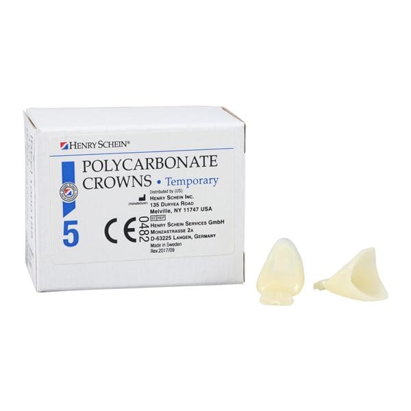 Polycarbonate Replacement Crowns Size 101 Upper Right Central Refill 5/Bx