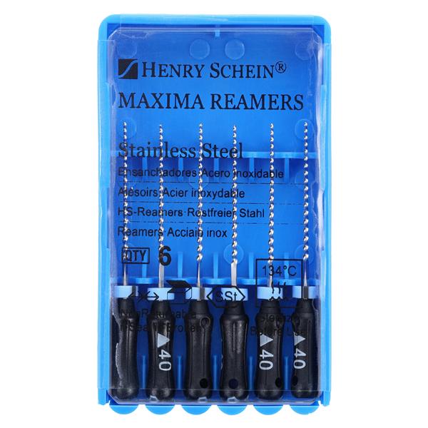 Maxima Hand Reamer 21 mm Size 40 Stainless Steel Black 6/Bx