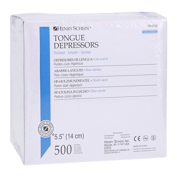 Tongue Depressor 5-1/2 Wood Non Sterile Junior 500/Bx