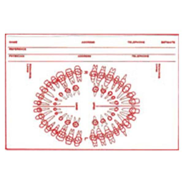 Dental Record Cards #100 2-Sided White 100/Bx