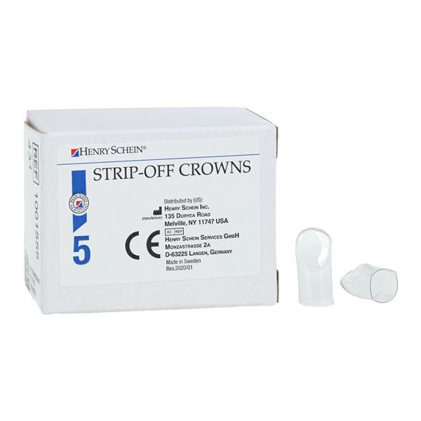 Strip Off Crown Form Size 431 Replacement Crowns Lower Right Anterior 5/Bx