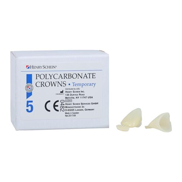 Polycarbonate Replacement Crowns Size 11 Upper Right Central Refill 5/Bx