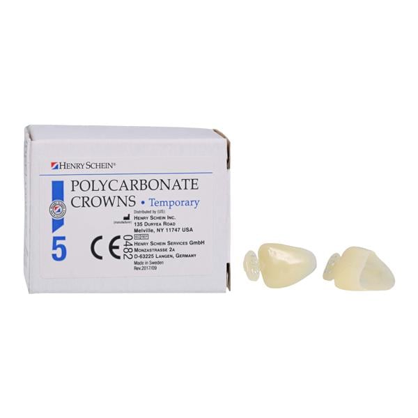 Polycarbonate Replacement Crowns Size 103 Upper Left Central Refill 5/Bx