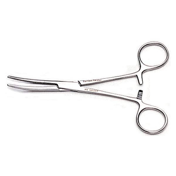 Surgical Hemostat 6.25 in Rochester-Pean Curved Standard Stainless Steel Ea