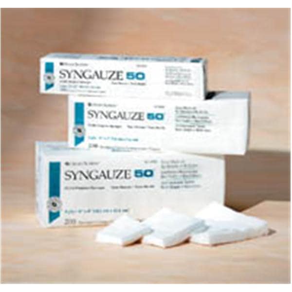 Syngauze 50 Rayon/Polyester Blend Non-Woven Sponge 2x2" 4 Ply Non-Sterile Sqr LF, 25 PK/CA