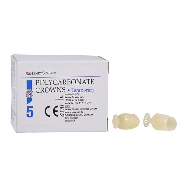 Polycarbonate Replacement Crowns Size 50 2nd Bicuspid Refill 5/Bx