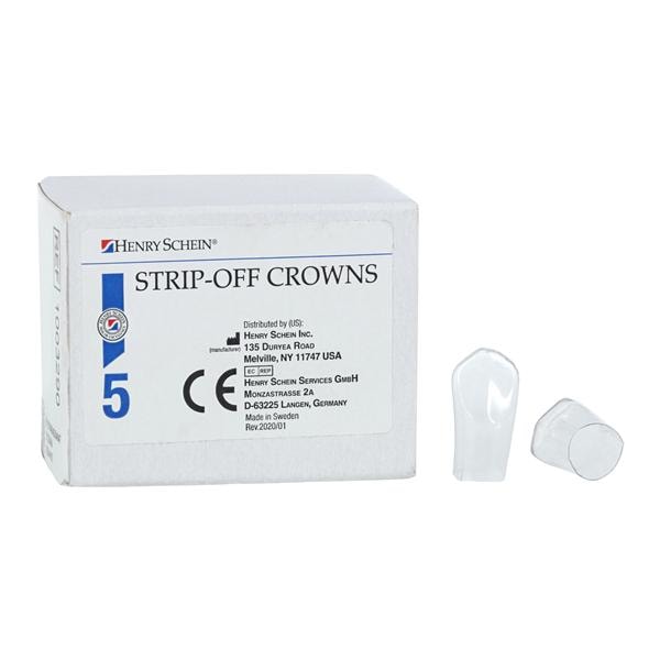 Strip Off Crown Form Size 131 Rep Crns Upper Right Cuspid Anterior 5/Bx