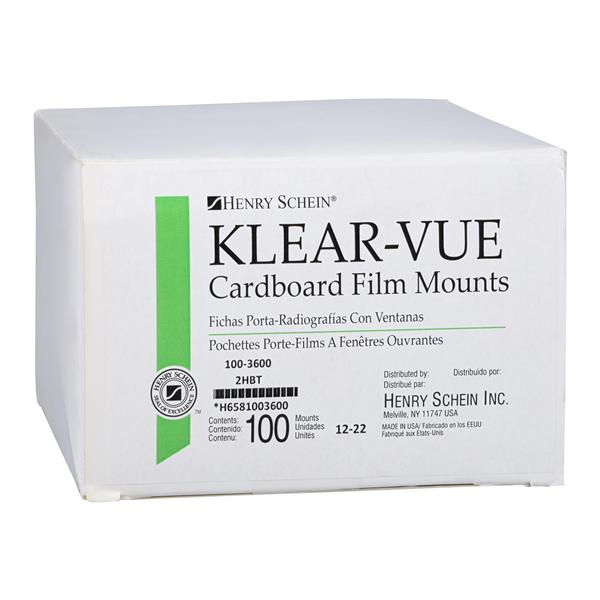Klear-Vue X-Ray Mounts 2HBW #3 Gray Cardboard 100/Bx