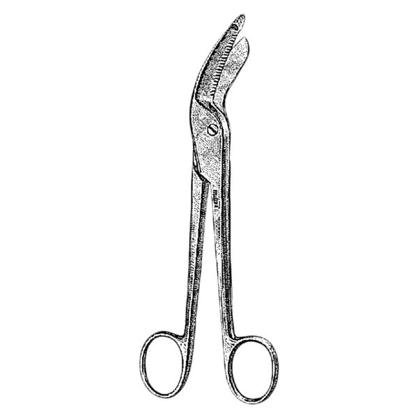 Hercules Bandage & Plaster Scissors Angled 7-1/2" Stainless Steel Reusable Ea