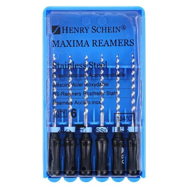Maxima Hand Reamer 21 mm Size 80 Stainless Steel Black 6/Bx