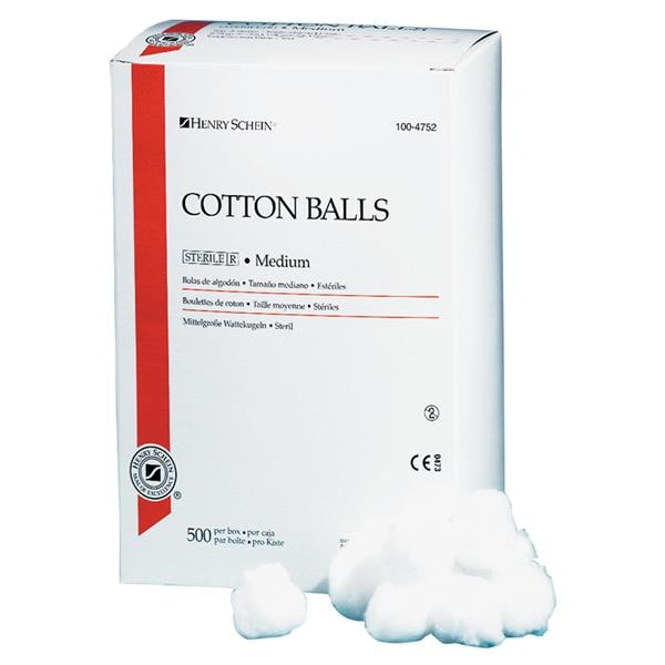 Cotton Ball Sterile Medium 500/Bx