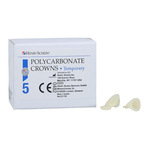 Polycarbonate Replacement Crowns Size 22 Upper Right Lateral Refill 5/Bx