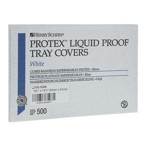 Protex Tray Cover 9.5 in x 12.37 in White Poly Coated Disposable 500/Bx