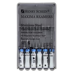 Maxima Hand Reamer 25 mm Size 15 Stainless Steel White 6/Bx