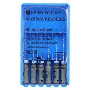 Maxima Hand Reamer 21 mm Size 8 Stainless Steel Grey 6/Bx