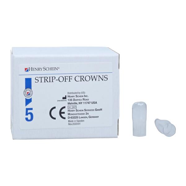 Strip Off Crown Form Size 411 Replacement Crowns Lower Right Anterior 5/Bx