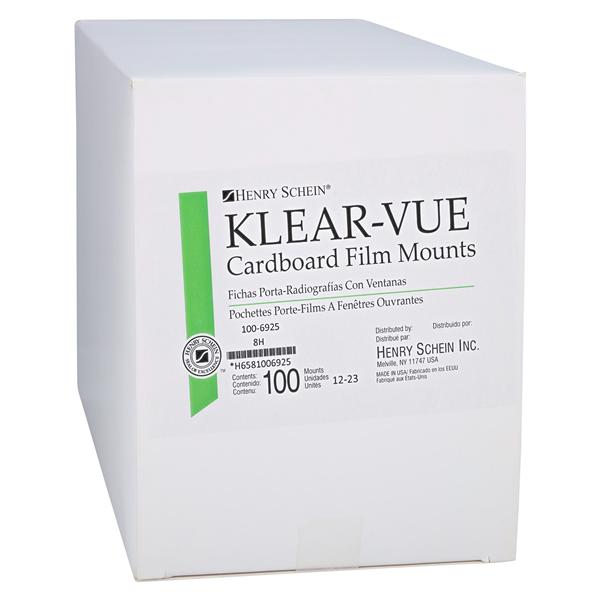 Klear-Vue X-Ray Mounts 8H #2 Gray Cardboard 100/Bx
