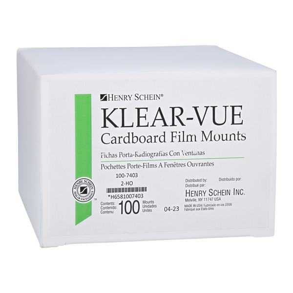 Klear-Vue X-Ray Mounts 2H #0 Gray Cardboard 100/Bx