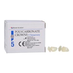 Polycarbonate Replacement Crowns Size 25 Upper Left Lateral Refill 5/Bx