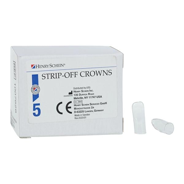 Strip Off Crown Form Size 312 Replacement Crowns Lower Left Anterior 5/Bx