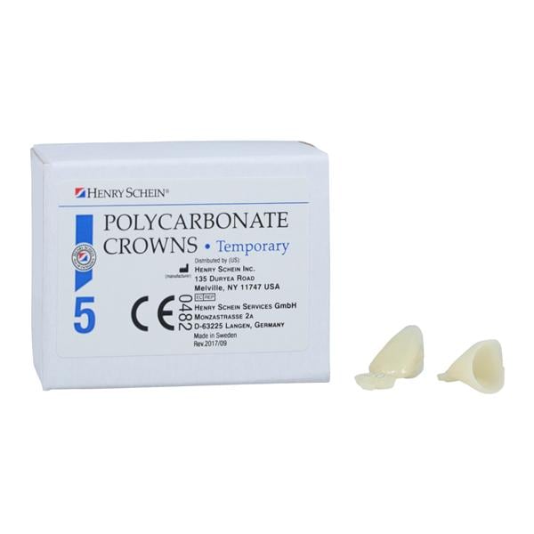 Polycarbonate Replacement Crowns Size 20 Upper Right Lateral Refill 5/Bx