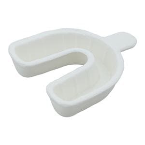 Acclean Single Arch Fluoride Trays Foam Medium With Handle White 100/Pk