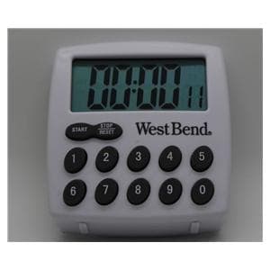 WestBend Digital Timer White 1/2x2-5/16x2-1/16" Small With Spring Clip/Magnet Ea