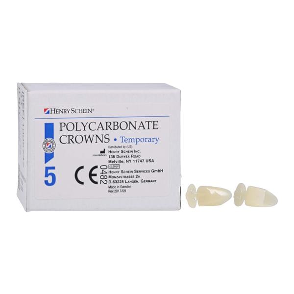 Polycarbonate Replacement Crowns Size 64 Lower Anterior Refill 5/Bx