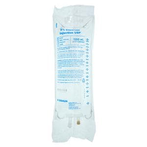 IV Injection Solution Dextrose 5%/Water 1000mL Excel IV Bag Container Ea, 12 EA/CA