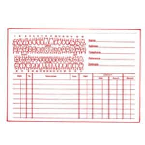Dental Record Cards #204 2-Sided White 100/Bx