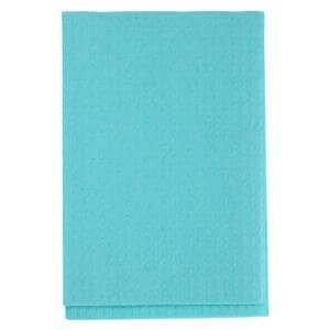 Patient Bib 3 Ply Tissue / Poly 13 in x 18 in Teal Disposable 500/Ca