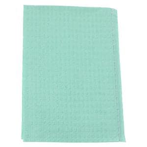 Patient Bib 3 Ply Tissue / Poly 13 in x 18 in Green Disposable 500/Ca
