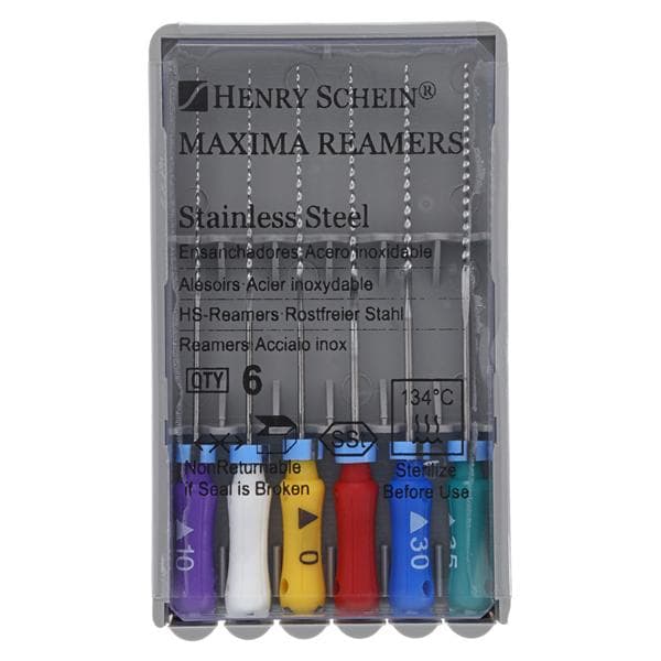 Maxima Hand Reamer 31 mm Size 10-35 Stainless Steel Assorted 6/Bx