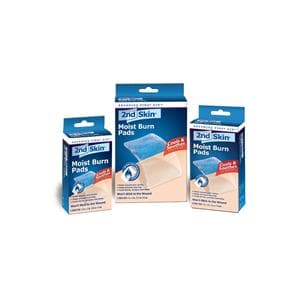 2nd Skin Moist Hydrogel Burn Pad 2x3" Sterile Pad Blue Tint Non-Absorbent