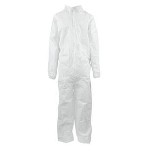 Staff Coverall 3 Layer SMS X-Large White 24/Ca