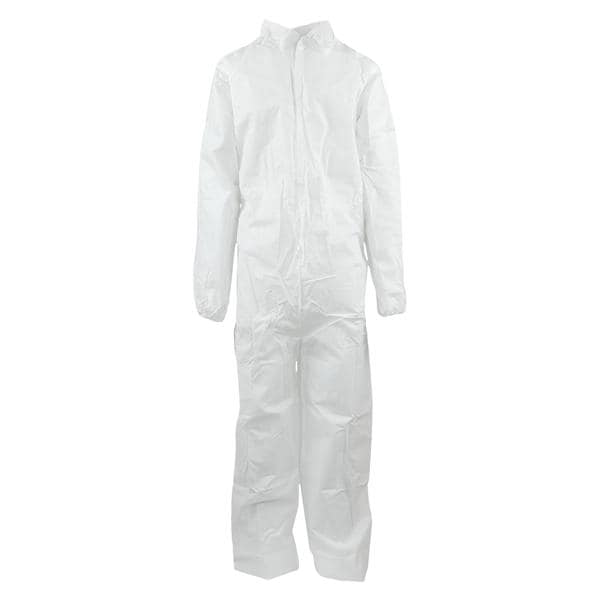 Staff Coverall 3 Layer SMS X-Large White 24/Ca