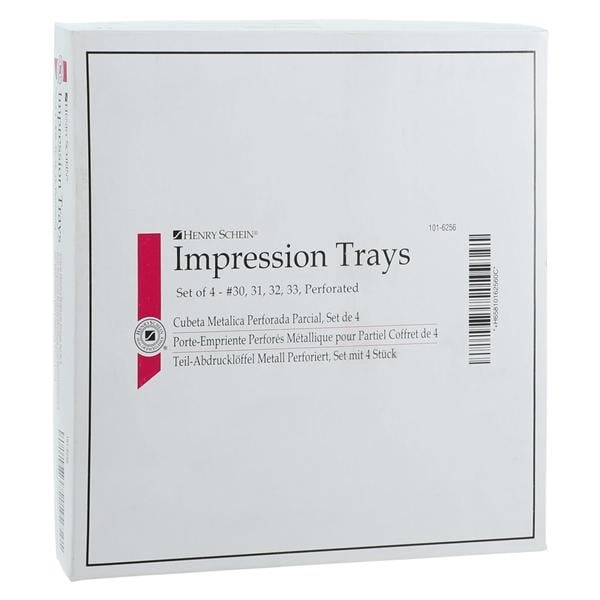 Impression Tray Perforated Partial Set 4/Bx