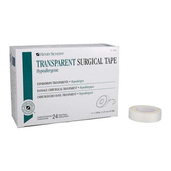 Surgical Tape Plastic .5"x10yd Clear Non-Sterile 24/Bx
