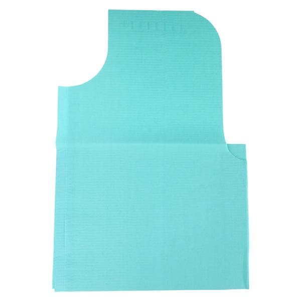 Exam Gown 30 in x 42 in Teal One Size Tissue / Poly / Tissue Disposable 50/Ca