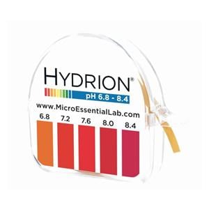 Hydrion pH Test Strip 6.8-8.4 Range Single Roll Ea