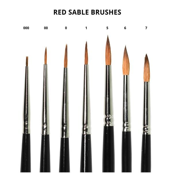 Ceramist Brush Red Sable #3 Ea
