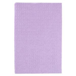 TIDI Ultimate Waffle Towel Bib 3 Ply Tiss/Poly Bck 13 in x 18 in Lav Dsp 500/Ca