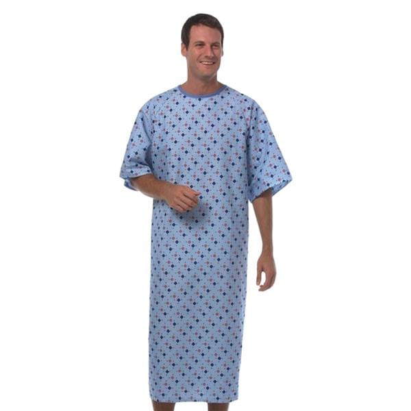 Patient Gown Polyester / Cotton Sheeting Adult Large Diamonds In The Rough EA