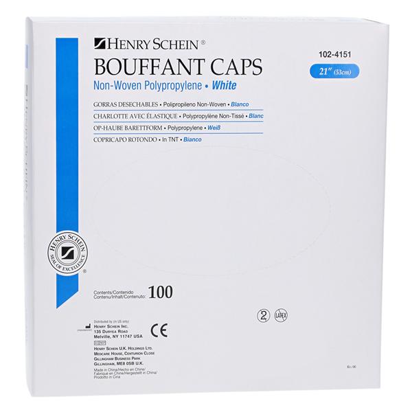 Bouffant Cap White 100/Bx