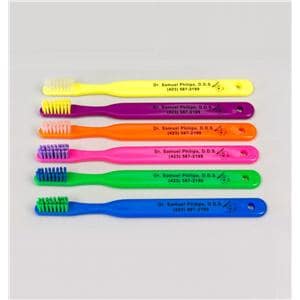 Acclean Imprinted Toothbrush Child 24 Tuft Assorted Neon 144/Bx