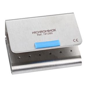 Bur Block Stainless Steel 17 Hole Silver Locking Cover Ea