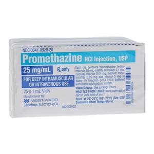 Promethazine HCl Injection 25mg/mL SDV 1mL 25x1ml