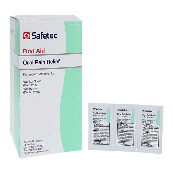 Safetec Anesthetic Gel 20% 0.75gm 144/Bx, 12 BX/CA