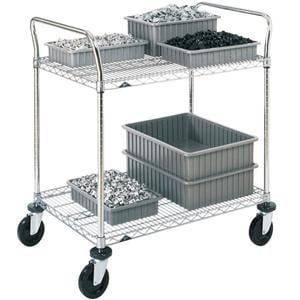 Super Erecta Brite Utility Cart 24x48x39" (4) 5" Rubber Caster