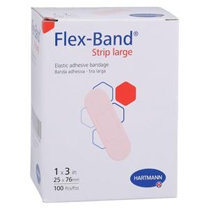 Flex-Band Strip Bandage Fabric 1x3" Flesh Sterile 100/Bx, 24 BX/CA